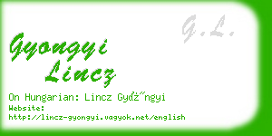 gyongyi lincz business card